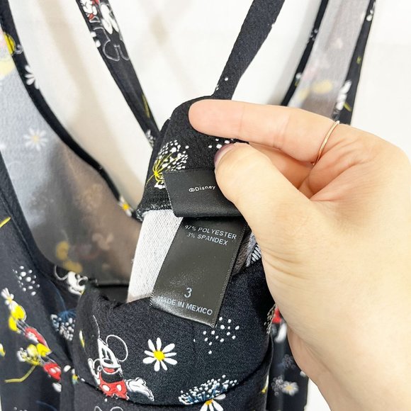 Disney Mickey Mouse floral print skirtalls overall suspender skirt - Picture 8 of 8